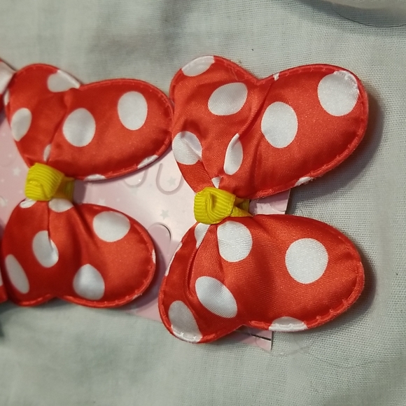 LOT OF 4 LUXURY MOUSE EAR SET 3 INCH PEARL HAIR CLIPS. SEQUIN EARS - Picture 5 of 9